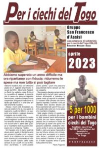 Per i ciechi del Togo aprile 2023